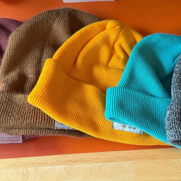 Lot of 5 beanies, 2 carhart & 3 coal - used - Picture 1 of 6